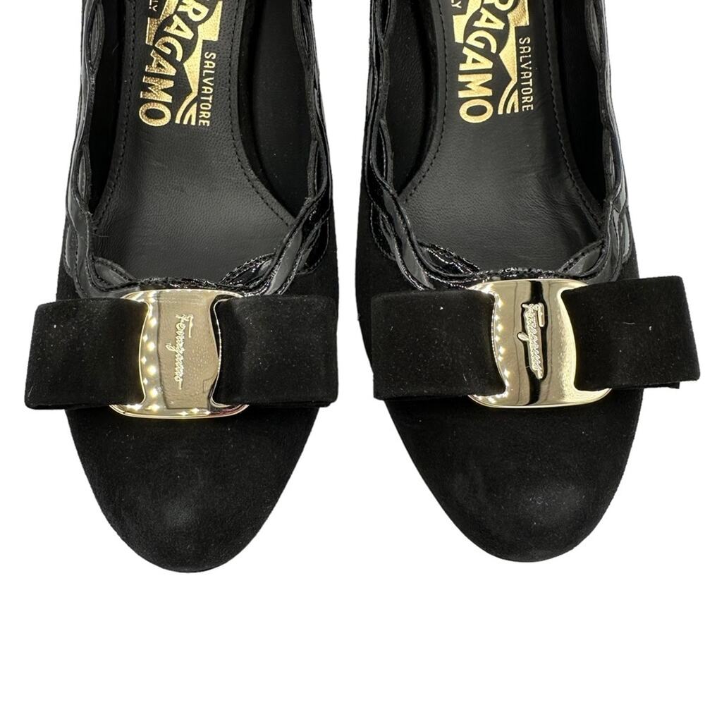 Salvatore Ferragamo Carla Suede Kitten Heel - Picture 8 of 13